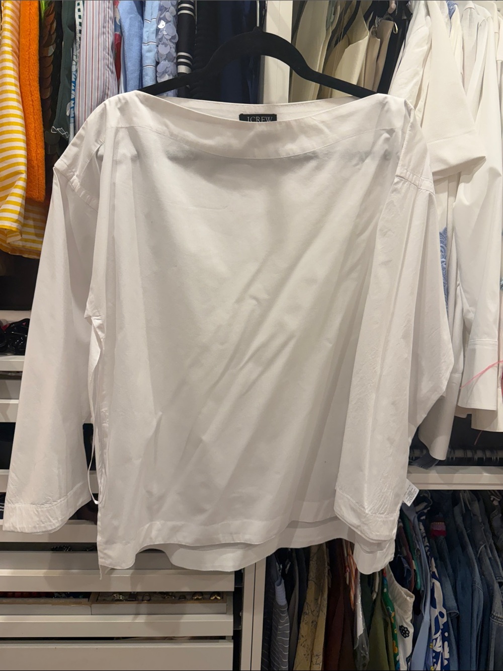 JCrew White Boatneck Women's Shirt